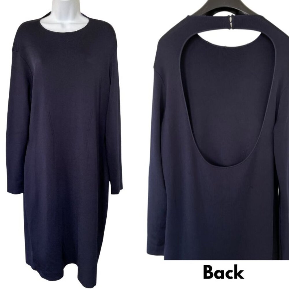 Ralph Lauren Purple Label Navy Blue Stretch Dress Sz XXL Made in Italy Bodycon